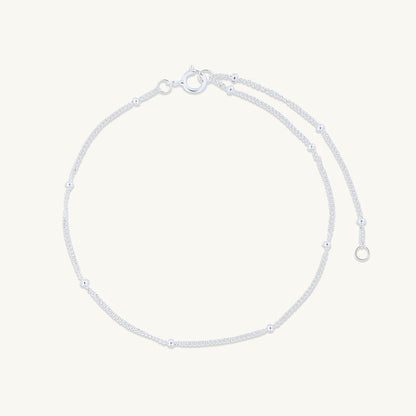 Satellite chain bracelet alternative angle, feminine jewellery by Ravyena