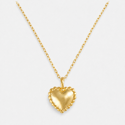 Dainty 18K Gold-Plated Heart Necklace - Gold