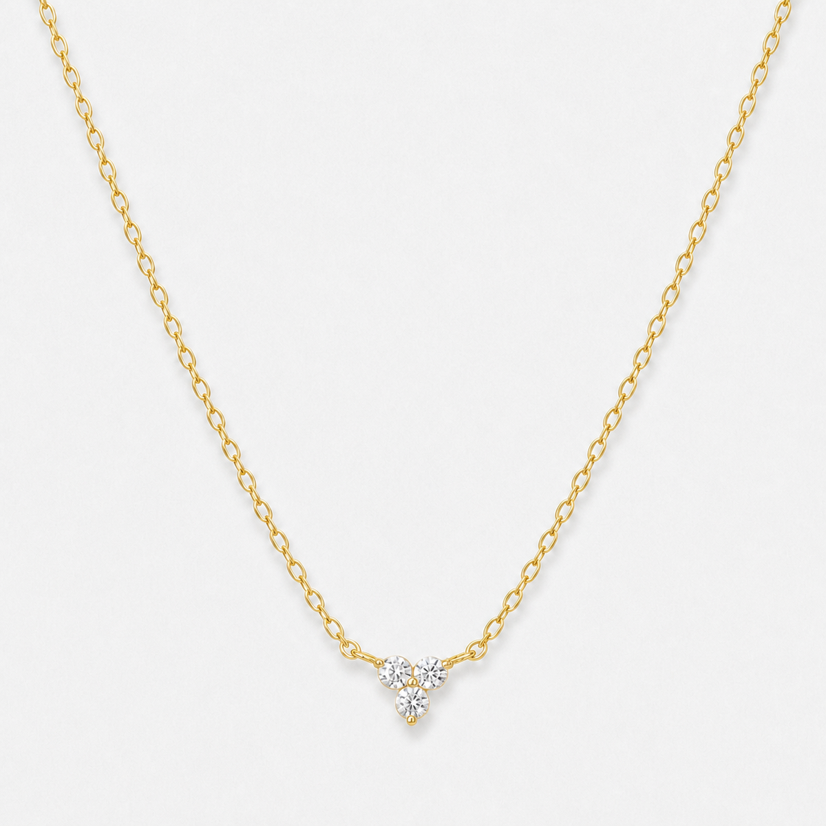 Dainty Lotus Flower Sapphire Necklace - 18k Gold Vermeil