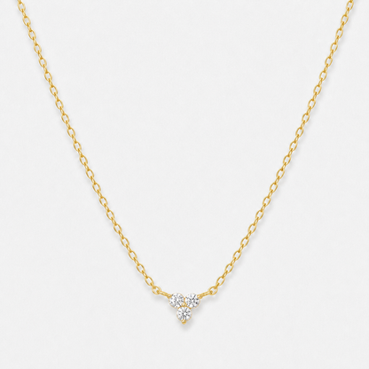 Dainty Lotus Flower Sapphire Necklace - 18k Gold Vermeil