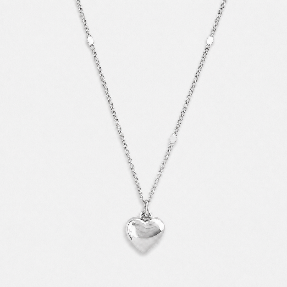 Dainty Love Pendant Clavicle Necklace - Silver