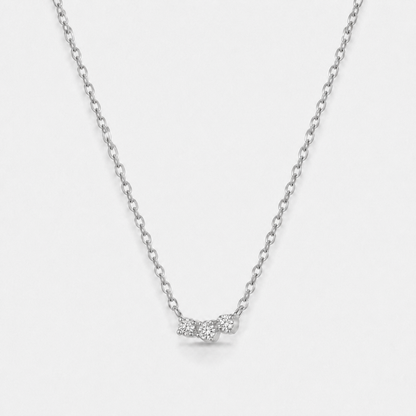 Mika Dainty Pendant Necklace - Silver