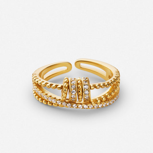 Eternal Knot Ring polished gold sterling silver infinity symbol – Ravyena