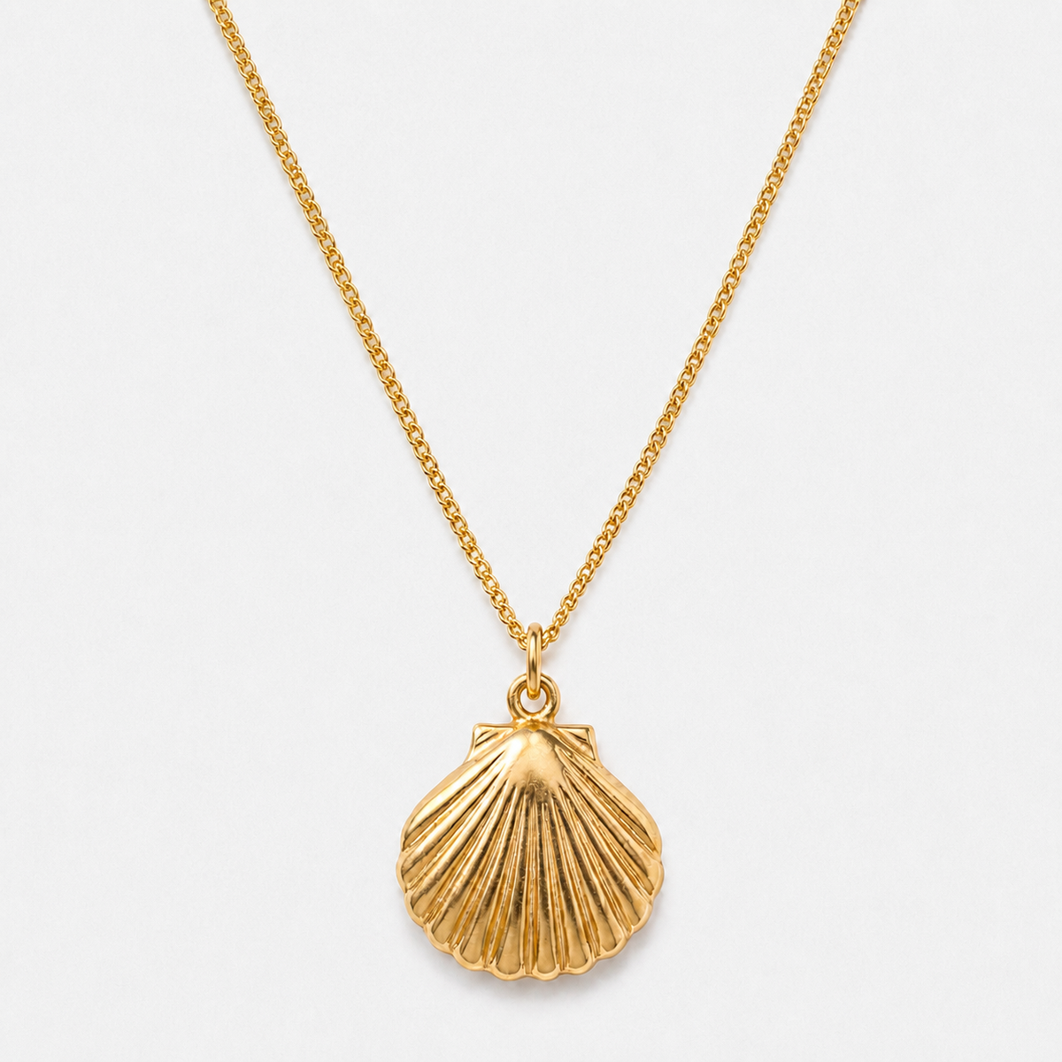 18K Gold-Plated Shell Pendant Necklace - Gold