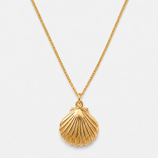 18K Gold-Plated Shell Pendant Necklace - Gold