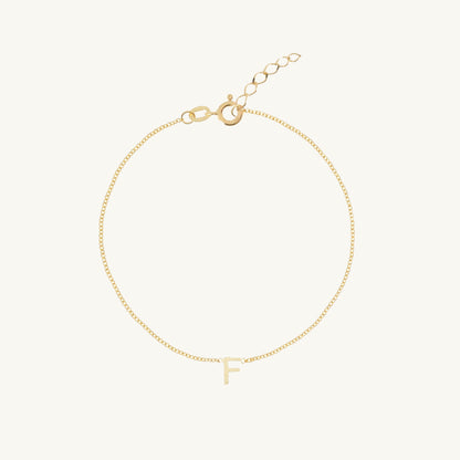 Original single initial letter bracelet in gold vermeil