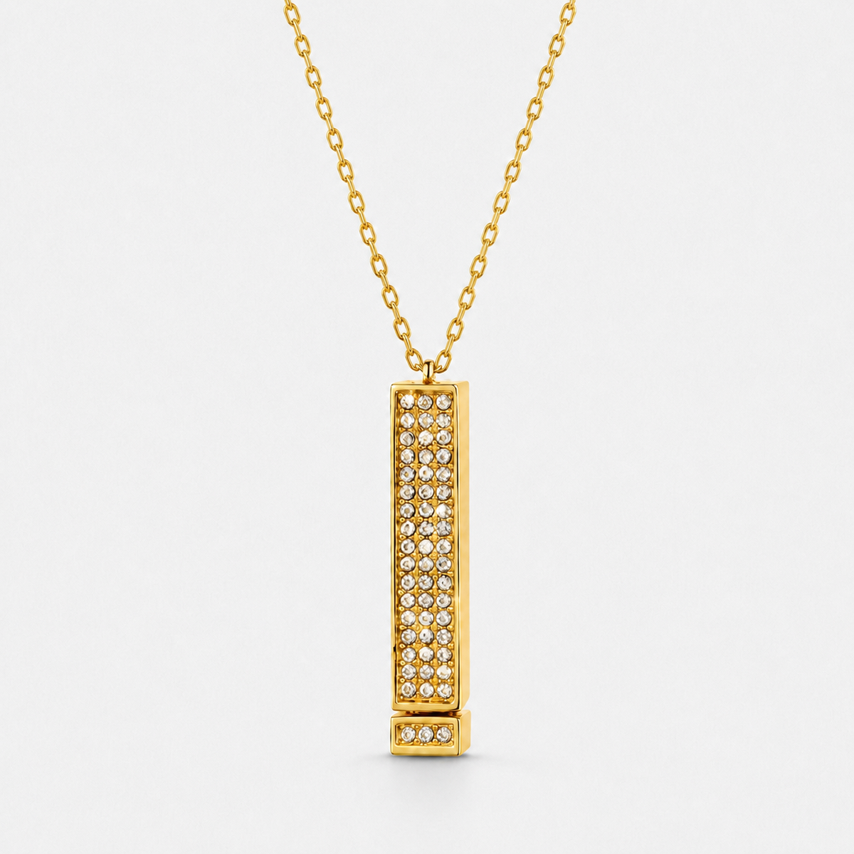 I Love You Secret Message Necklace - Gold
