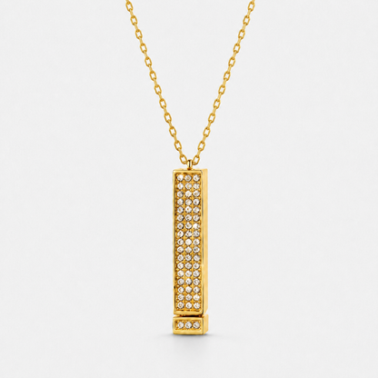 I Love You Secret Message Necklace - Gold