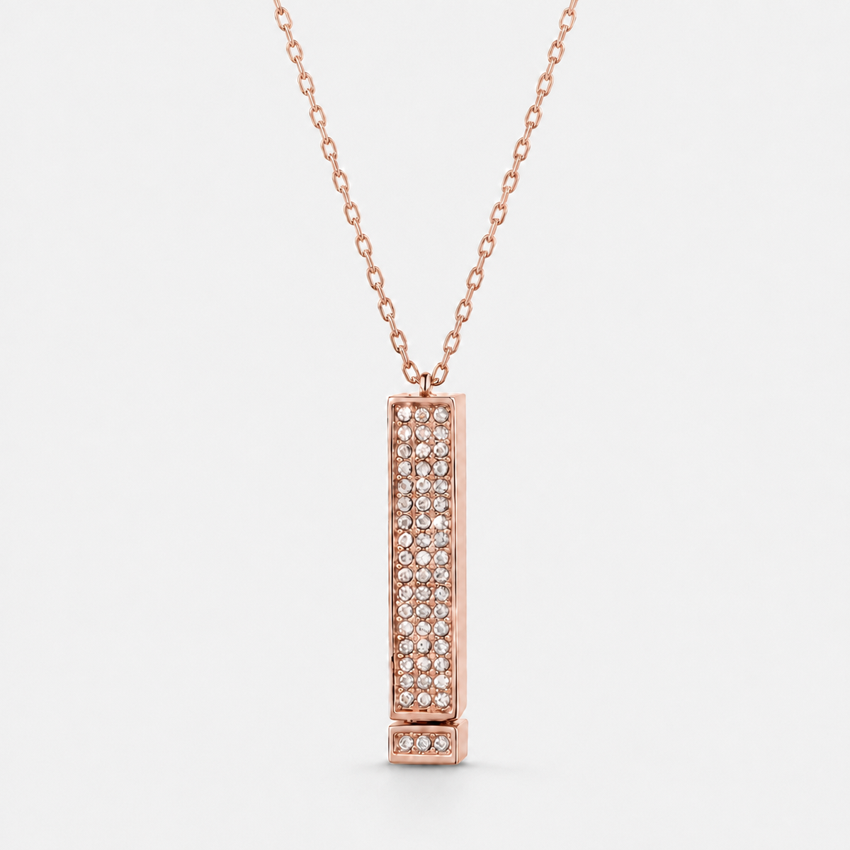 I Love You Secret Message Necklace - Rose Gold