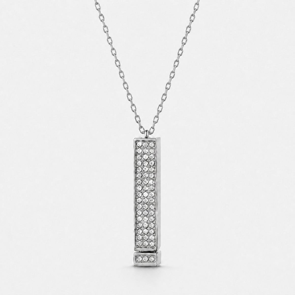 I Love You Secret Message Necklace - Silver