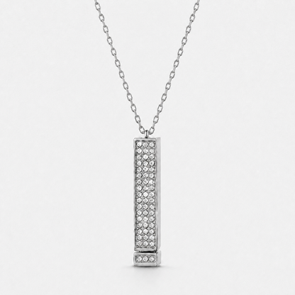 I Love You Secret Message Necklace - Silver