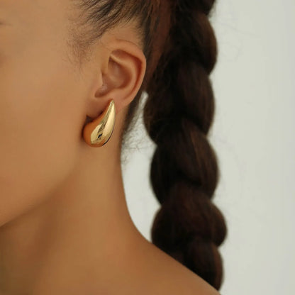 Silver teardrop drop earrings – Vessaly