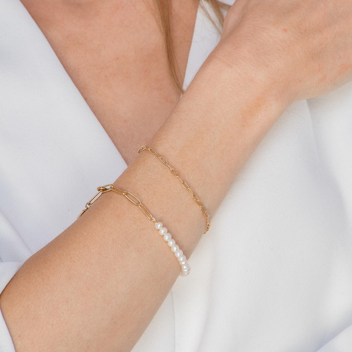 Sterling silver link chain bracelet – Vessaly