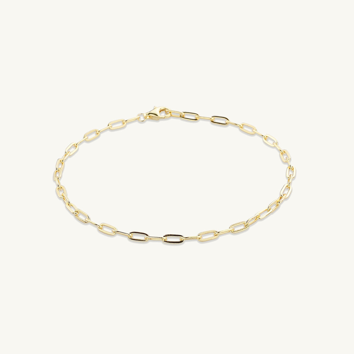 Gold link bracelet variation C, refined finish