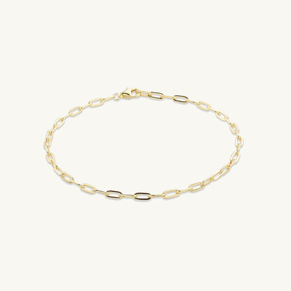 Gold link bracelet variation C, refined finish