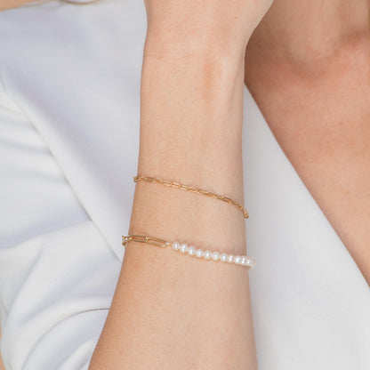 Link chain bracelet worn on the wrist – Vessaly