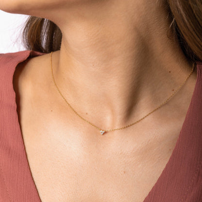 Lotus sapphire necklace full length flat lay – Vessaly