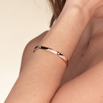 Gold star bangle variation G, refined finish