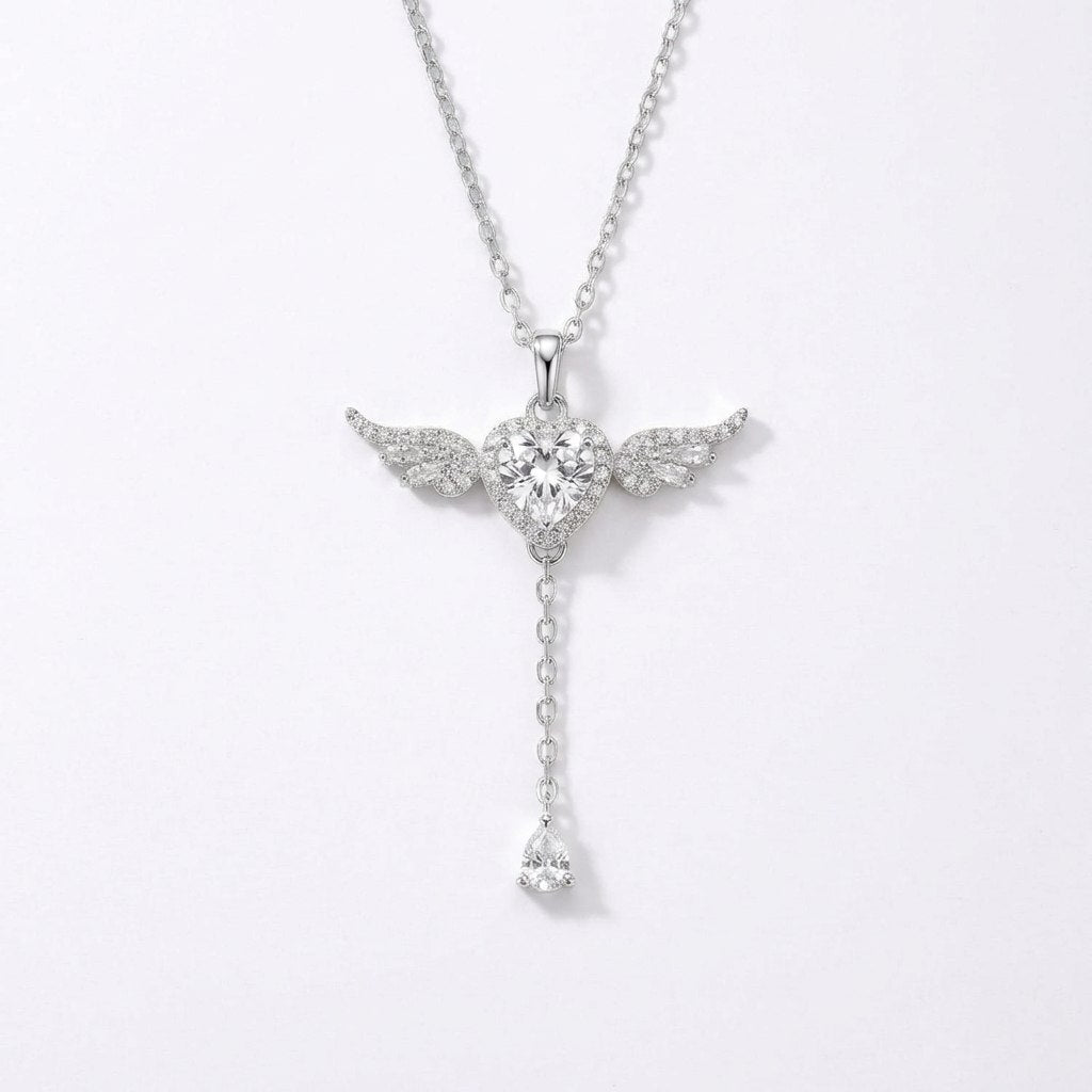 Angel pendant necklace, romantic spiritual jewellery