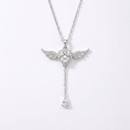 Angel pendant necklace, romantic spiritual jewellery
