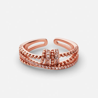 Gold knot ring, refined modern design