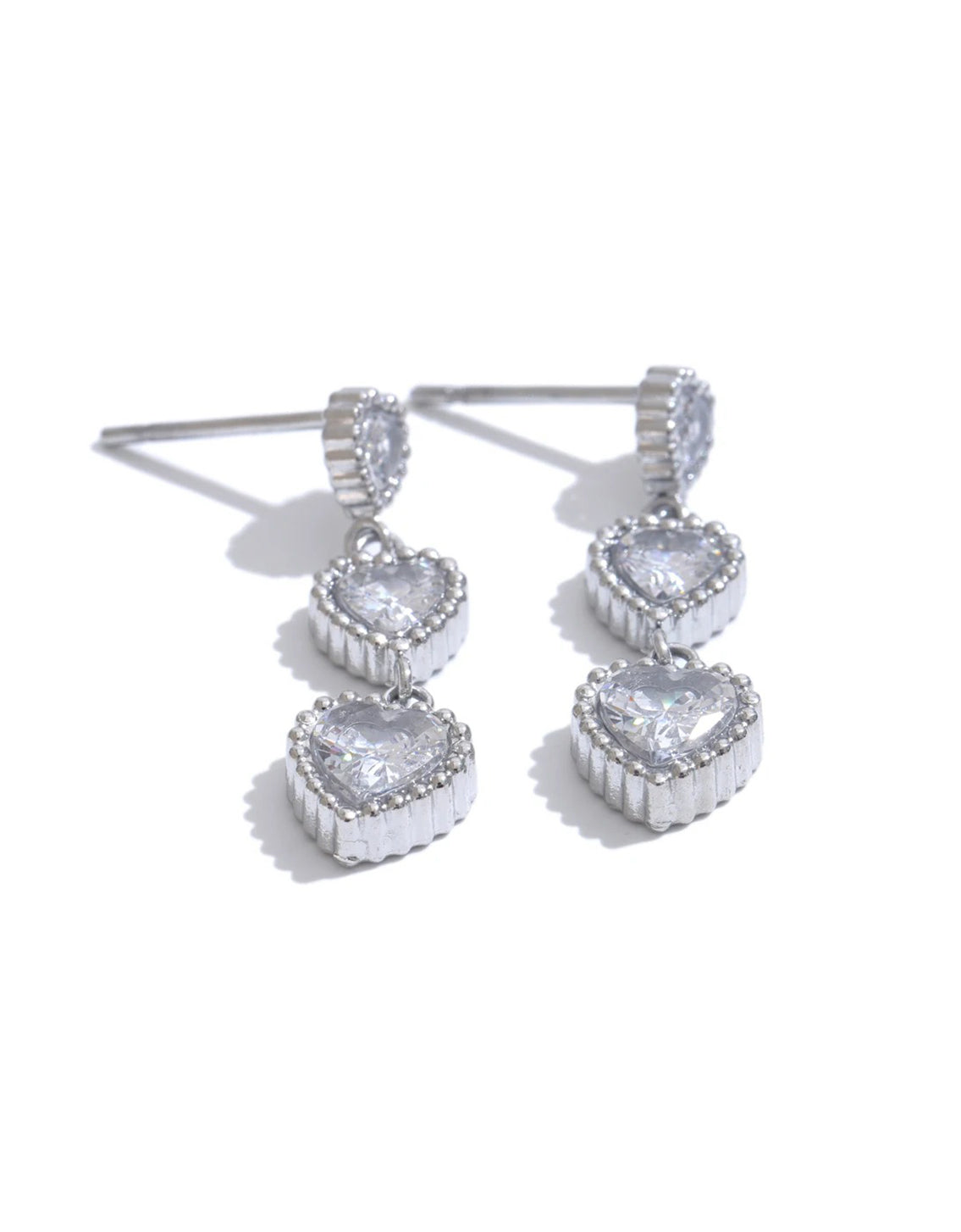 Romantic gold heart earrings, dainty everyday jewellery