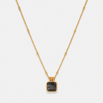 Lucienne Single Pearl Pendant Necklace - Black