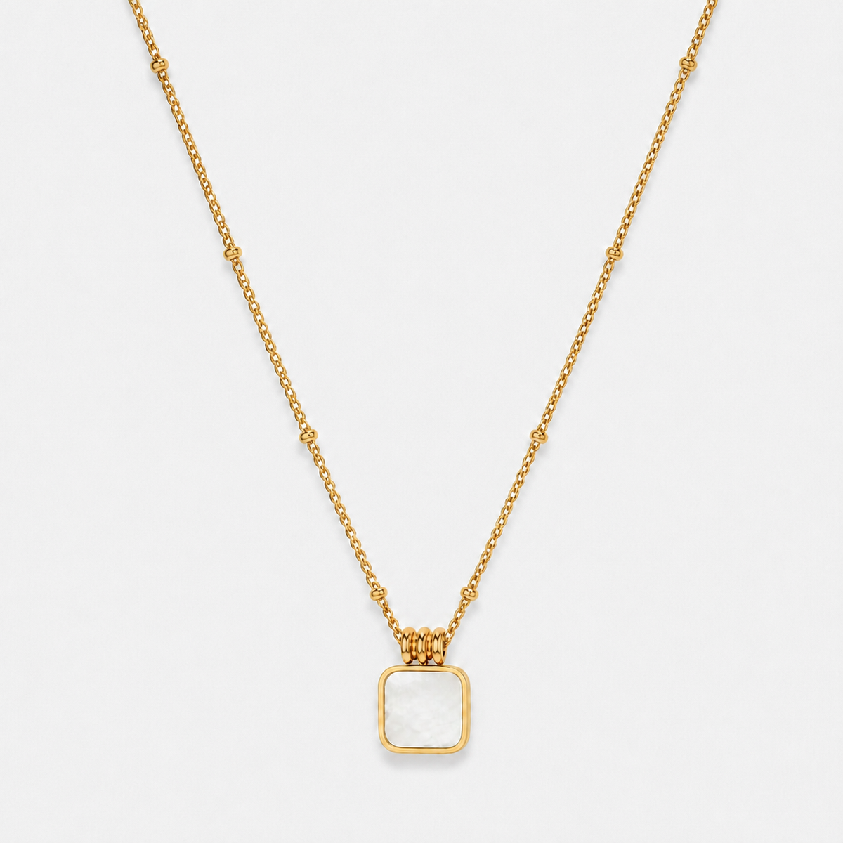 Lucienne Single Pearl Pendant Necklace - White