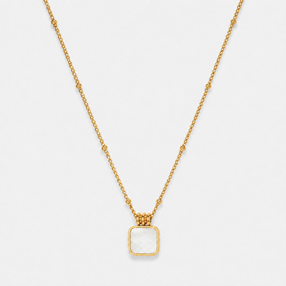 Lucienne Single Pearl Pendant Necklace - White