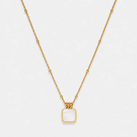 Lucienne Single Pearl Pendant Necklace - White