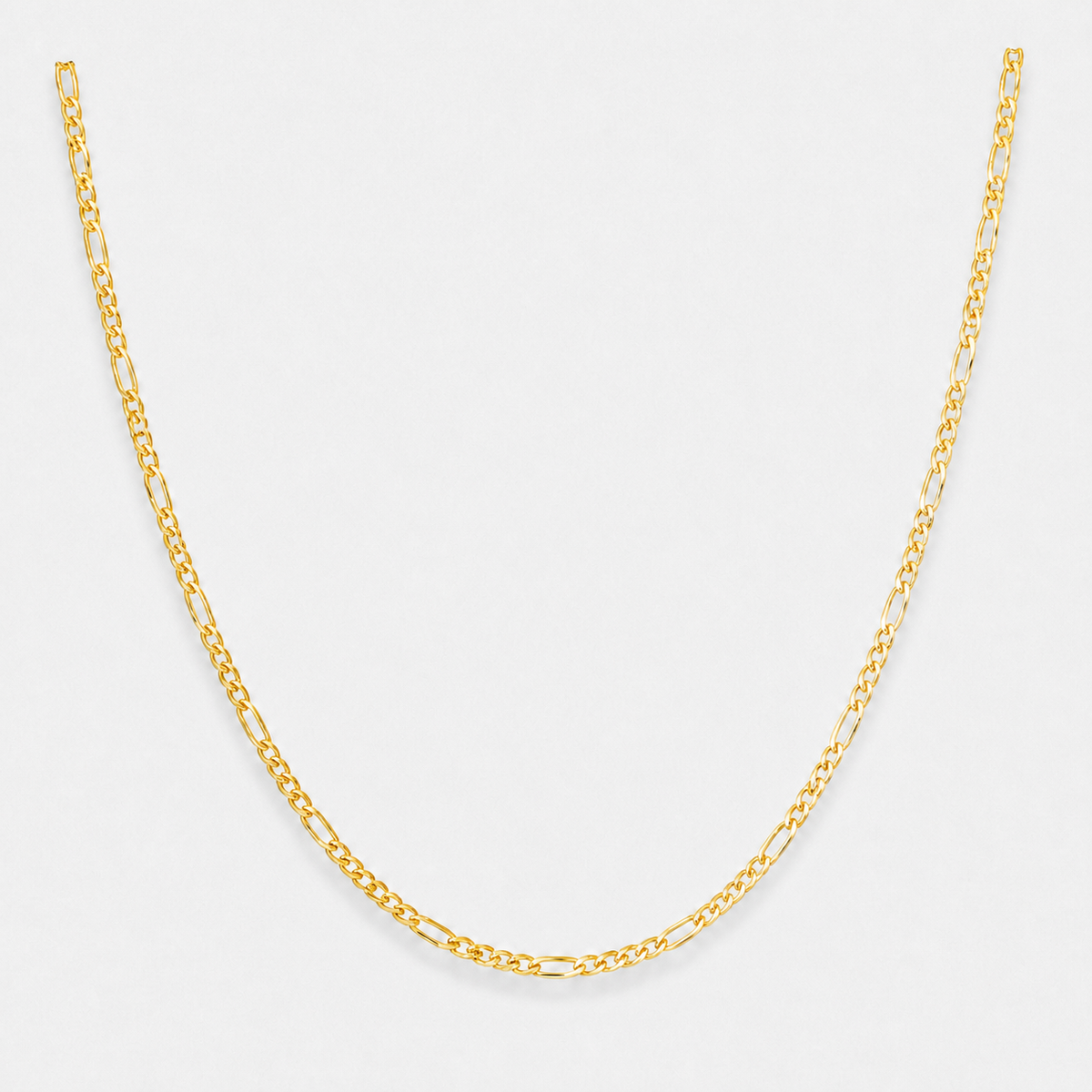Slim Figaro Chain Necklace - 18k Gold Vermeil