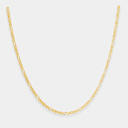 Slim Figaro Chain Necklace - 18k Gold Vermeil