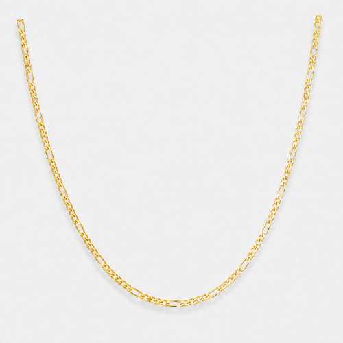 Slim Figaro Chain Necklace - 18k Gold Vermeil
