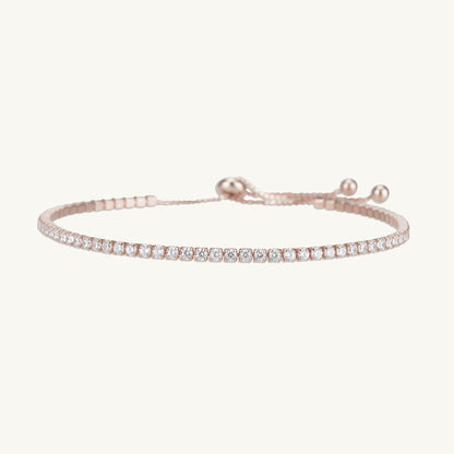 Tennis sapphire bracelet, refined feminine design