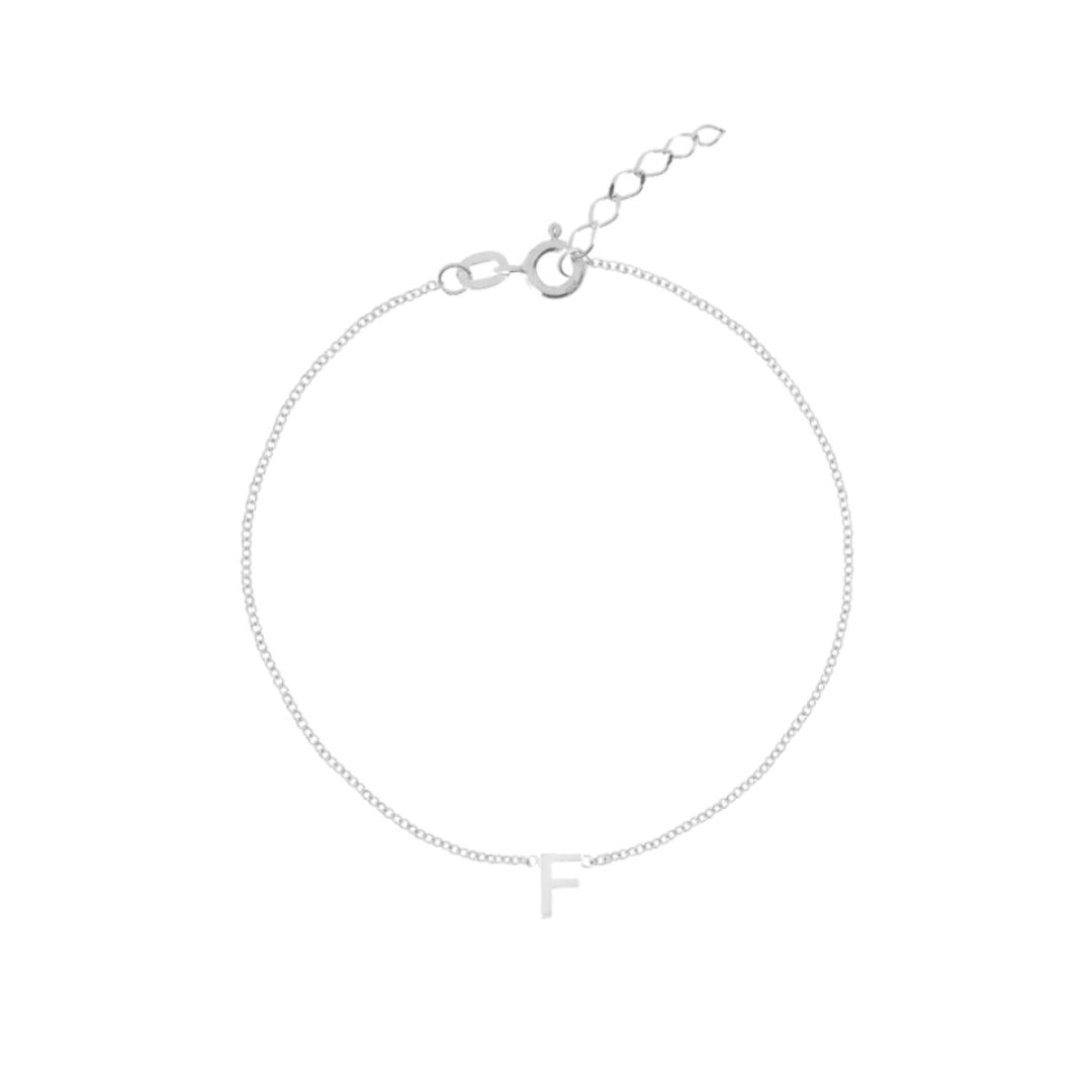 Gold initial bracelet, refined feminine design