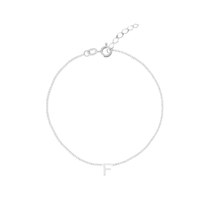 Gold initial bracelet, refined feminine design