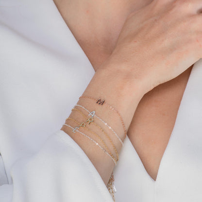 Personalised letter bracelet variation C