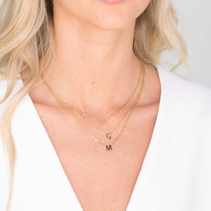 Initial necklace alternative angle view