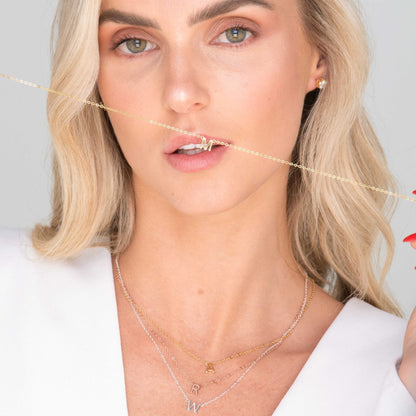 Gold vermeil initial pendant, alternative styling
