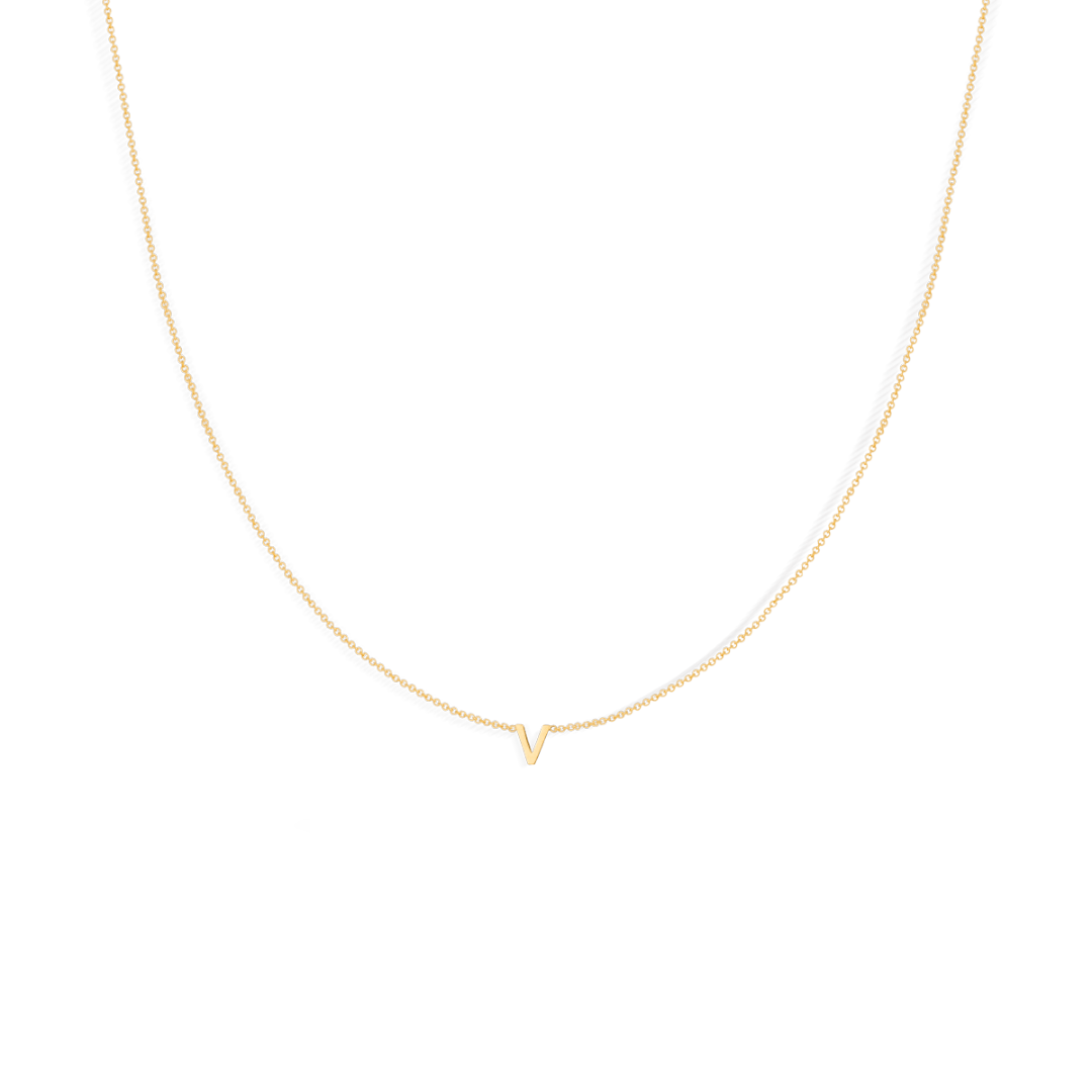 Single letter pendant in 18K gold vermeil