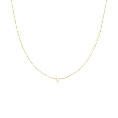 Single letter pendant in 18K gold vermeil