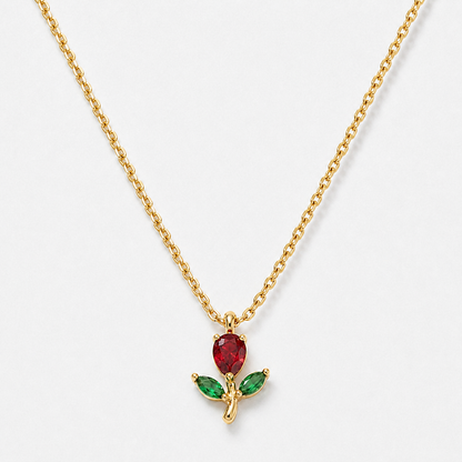 18K Gold-Plated Tulip Flower Pendant Necklace - Gold