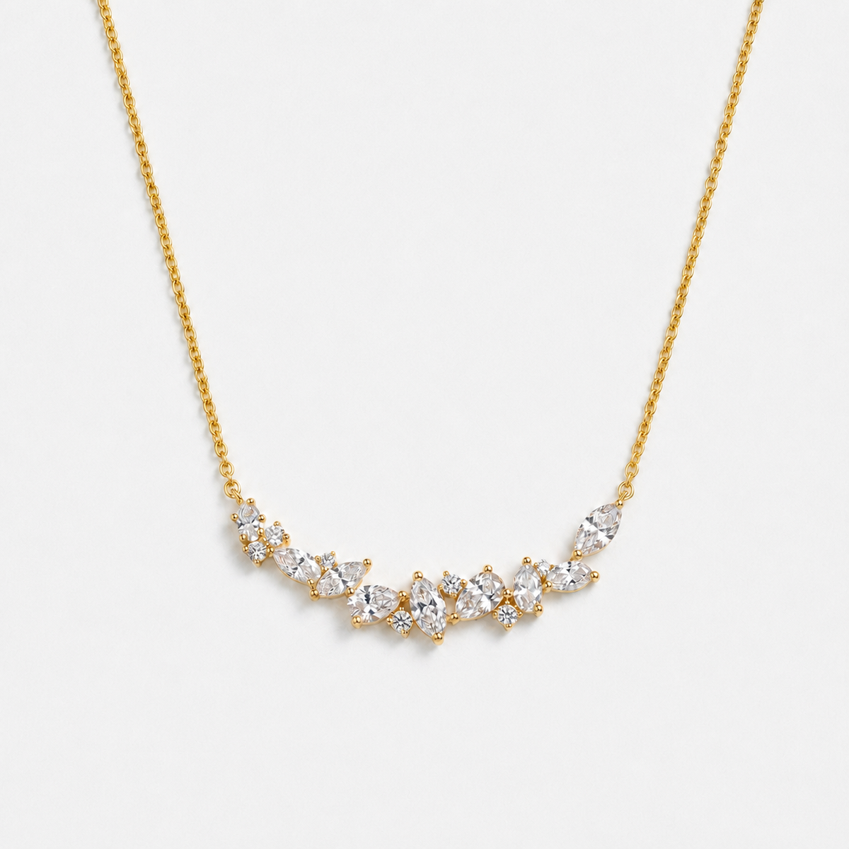 Wisteria Flower Y Necklace - Gold