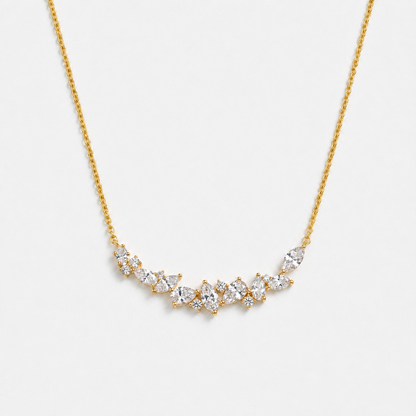 Wisteria Flower Y Necklace - Gold